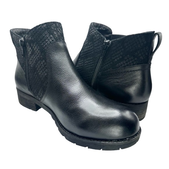 Abeo | Women | Darlington Black Leather Side Zip Ankle Booties | Size 7 - Picture 2 of 14